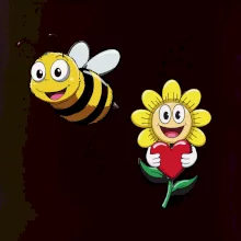 Parové triko - Včela a květina