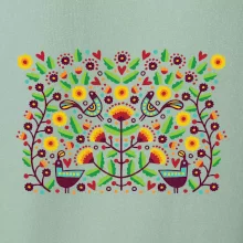 Folklor - barevně kvetiny obdélník