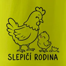 Slepičí rodina s kuřátkem