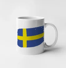 Švédsko vlajka štětkou