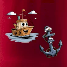 Parové triko - Loď a kotva