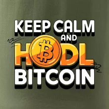 3D nápis Keep Calm and HODL Bitcoin