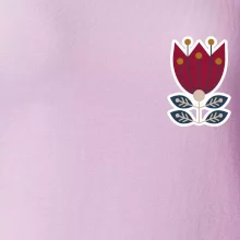 Folklor na prsu květina čtyřlistá