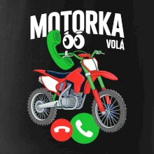 Karikatura motorka cross volá