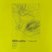 Mikulov - vrstevnice v obdélníku