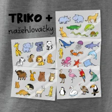Tričko + 42 nažehlovacích zvířátek
