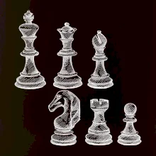 Šachové figurky kreslené