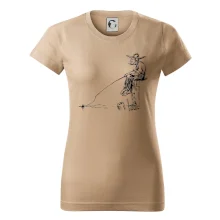 Kreslený rybář na pařezu