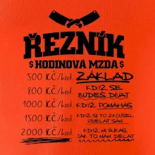 Hodinová mzda řezník