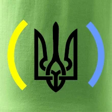 Ukrajina trojzubec s barvami