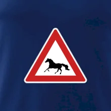Dopravní značka - Pozor kůň běžící