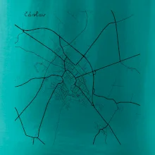 Černobílá mapa Čáslav