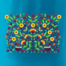 Folklor - barevně kvetiny obdélník