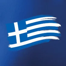 Řecko vlajka - štětkou