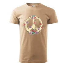 Peace symbol pískový