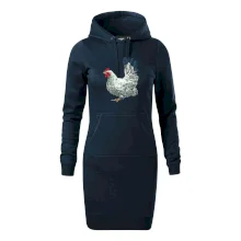 Slepice kreslená bílá