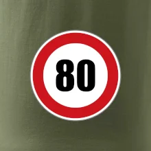 Dopravní značka - omezení rychlosti 80