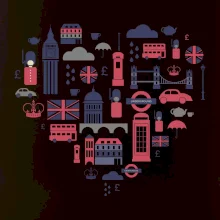 Anglie symboly srdce