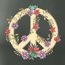 Peace symbol pískový