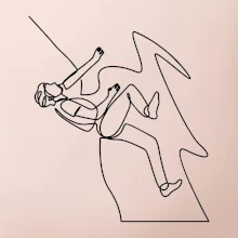 Lezec na skále jedním tahem