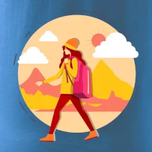 Barevný párový motiv na hory