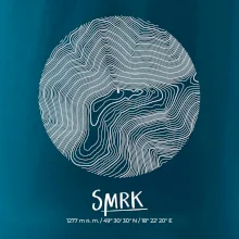 Smrk - vrstevnice v kruhu