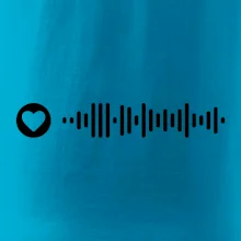 Zamilovaný Spotify kód na prsu