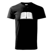 Kniha černobílá otevřená s textem