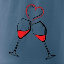 Víno je láska jednoduchý nákres