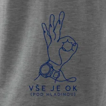 Vše je ok potápěčský signál rukou kreslený jednou linkou