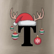 Vanoční rodinná trička - písmeno a čepice