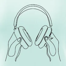 Sluchátka  jedním tahem