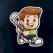 Ikona pozemní hokej kluk