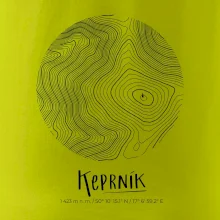 Keprník - vrstevnice v kruhu