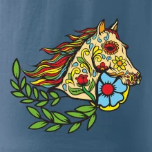 Kůň barevný s listy