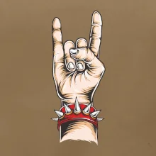 Rocková ruka s náramkem