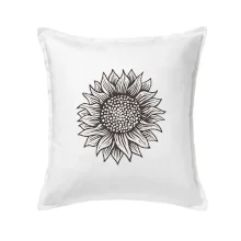 Slunečnice kreslená černobílá