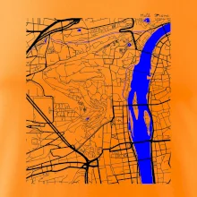 Praha Malá Strana - Mapa s vodními toky