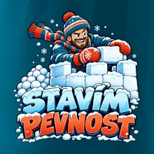Rodinná vánoční trička - Stavím pevnost táta sněhová bitva