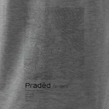 Praděd - vrstevnice v obdélníku