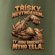 Třísky nevyndavám ty jsou součástí mýho těla - dřevěná paže