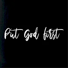 Put God first psací nápis