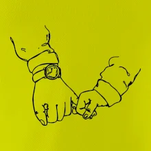 Táta a syn ruce obrys