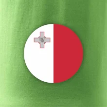 Vlajka Malta kulatá velká