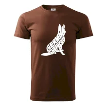 Německý ovčák sedící napis