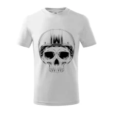 Motorkář lebka s kulatou hlavou