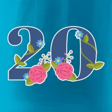 Květinové číslo kreslené - 20