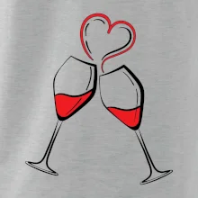 Víno je láska jednoduchý nákres