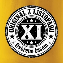Originál z listopadu černobílá pečeť XI
