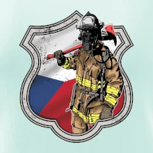 Hasič erb - Česká vlajka
